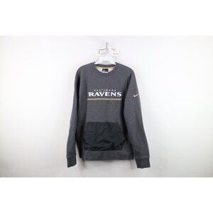 Nike On Field Mens M Spell Out Baltimore Ravens Football Crewneck Sweatshirt